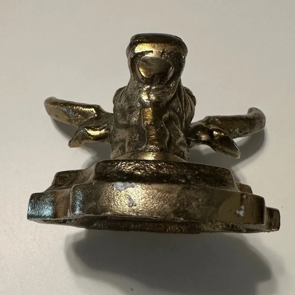 Vintage Style Cast Metal Bull Head Wall Hook Rustic Western Steer Brass Tone
